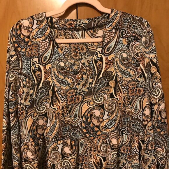 NWT Cupshe Women's Paisley Print Peasant Sleeve Dress Size XL - Picture 4 of 10